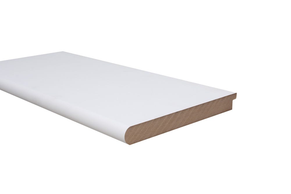 25mm x 219mm MDF White Primed Bullnose Window Board 3660mm