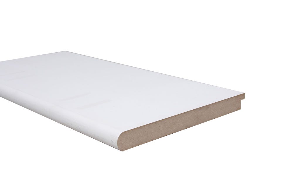 25mm x 244mm MDF White Primed Bullnose Window Board 3660mm
