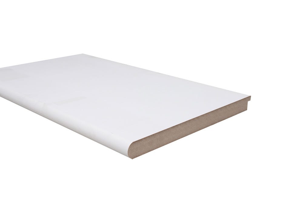 25mm x 294mm MDF White Primed Bullnose Window Board 3660mm