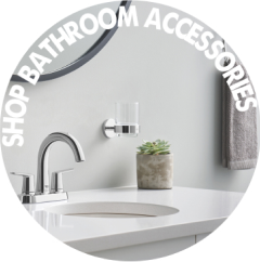 sink with tap, plant and toothbrush holder