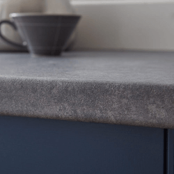 grey laminate worktop with mug