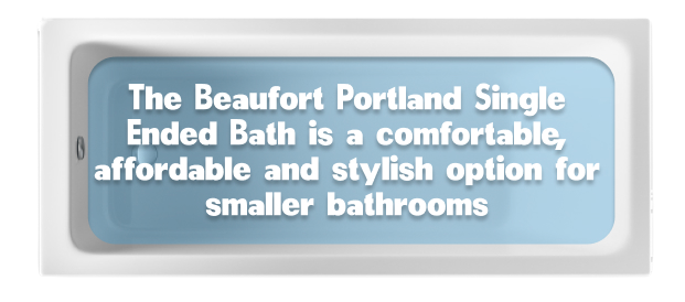 beaufort single ended bath with water