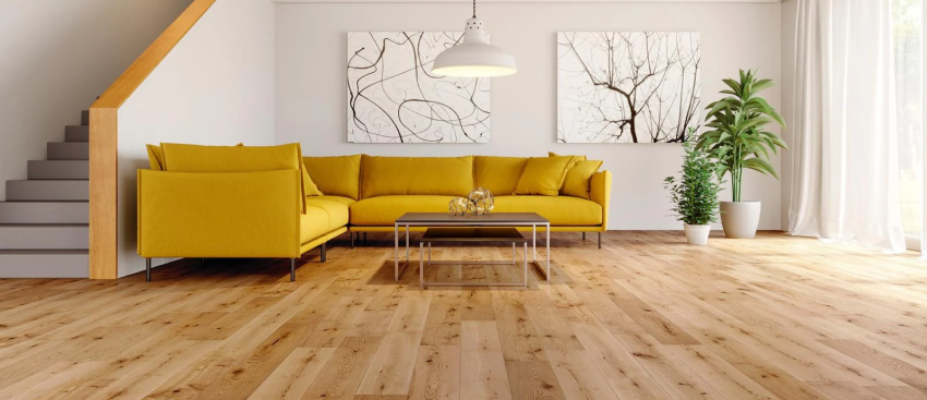 solid wood flooring yellow image