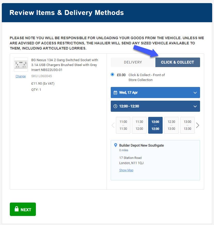 Click & Collect Builder Depot Click & Collect Builder Depot