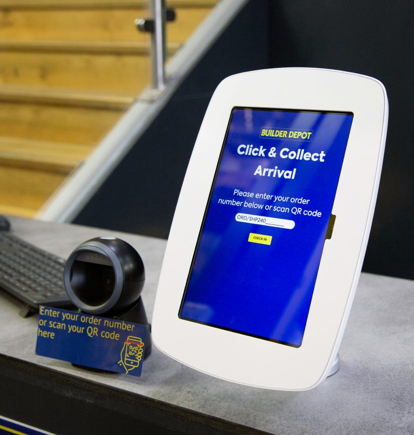 builder depot click and collect tablet