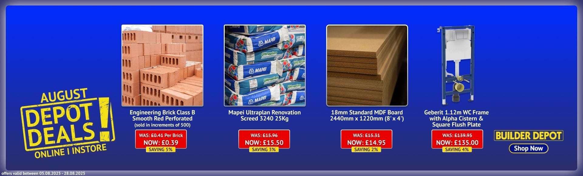 Depot Deals August 2025
