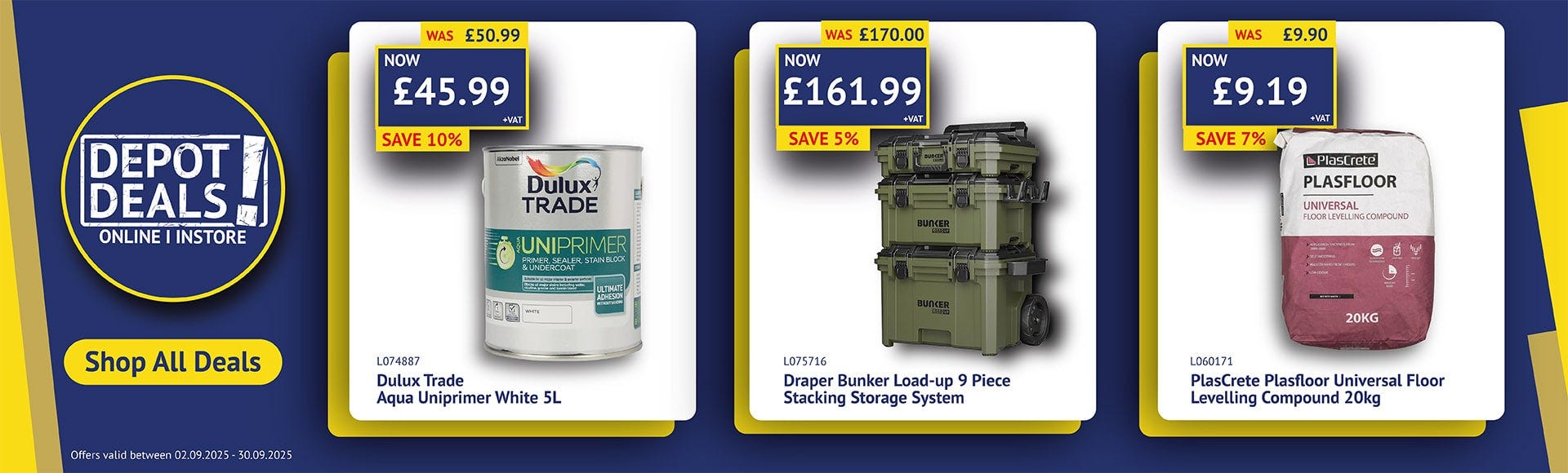 Depot Deals September 2025